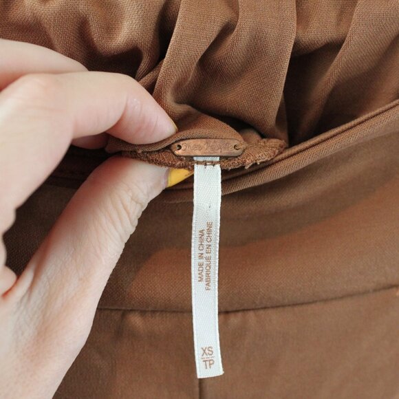 Free People Tobacco Brown Draped Harem Pants - Picture 4 of 5